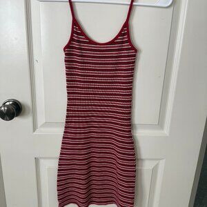 Brandy Melville body-con red/white stripe cotton mini dress - XS/S